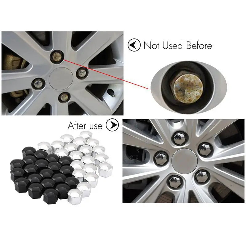 New 20Pcs 17/19/21mm Car Wheel Nut Bolt Head Cover Cap Protective Bolt Caps Exterior Decoration Protecting Bolt Rims Screws Plug