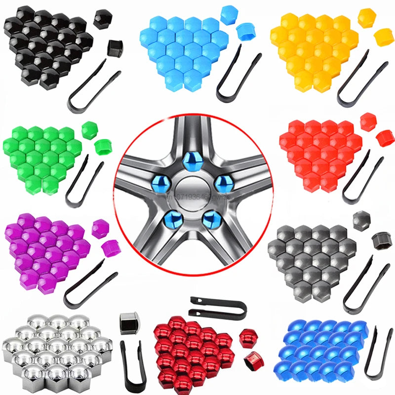 New 20Pcs 17/19/21mm Car Wheel Nut Bolt Head Cover Cap Protective Bolt Caps Exterior Decoration Protecting Bolt Rims Screws Plug